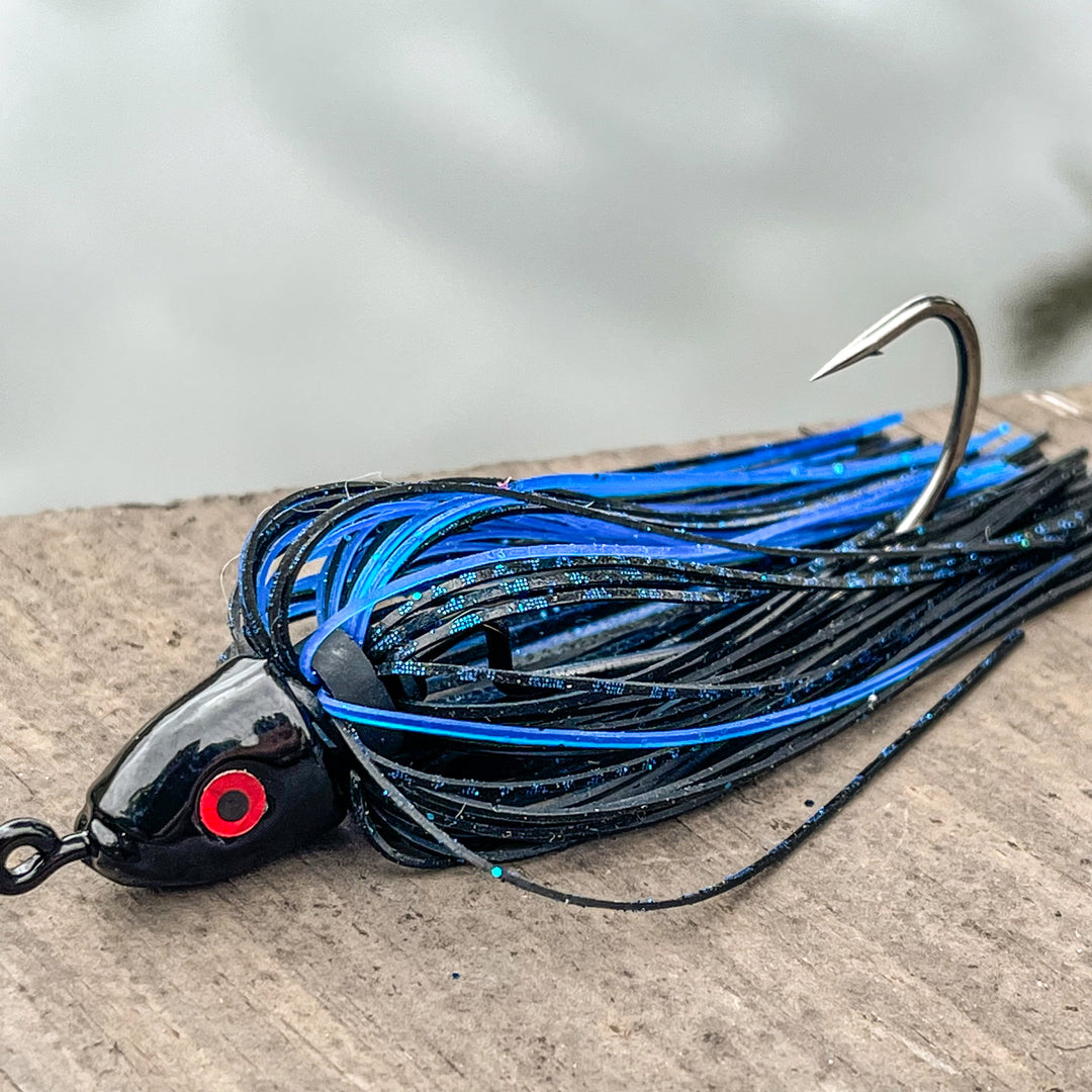 Snagless Swim Jig 3/8 oz. / Black and Blue