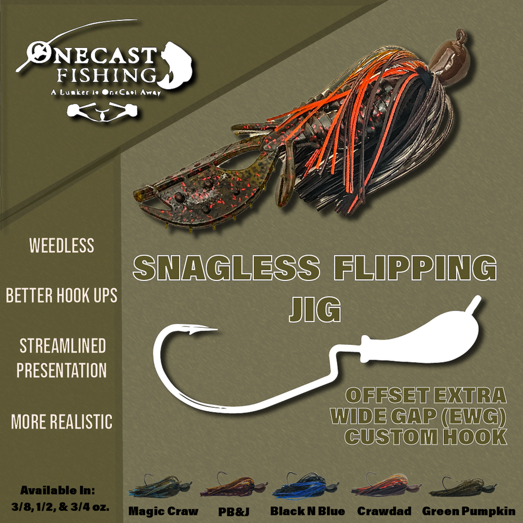 Snagless Flipping Jig 1/2 oz. / Crawdad Snagless Flipping Jig 1/2 oz. / Crawdad